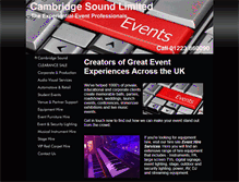 Tablet Screenshot of cambridgesoundpartners.co.uk